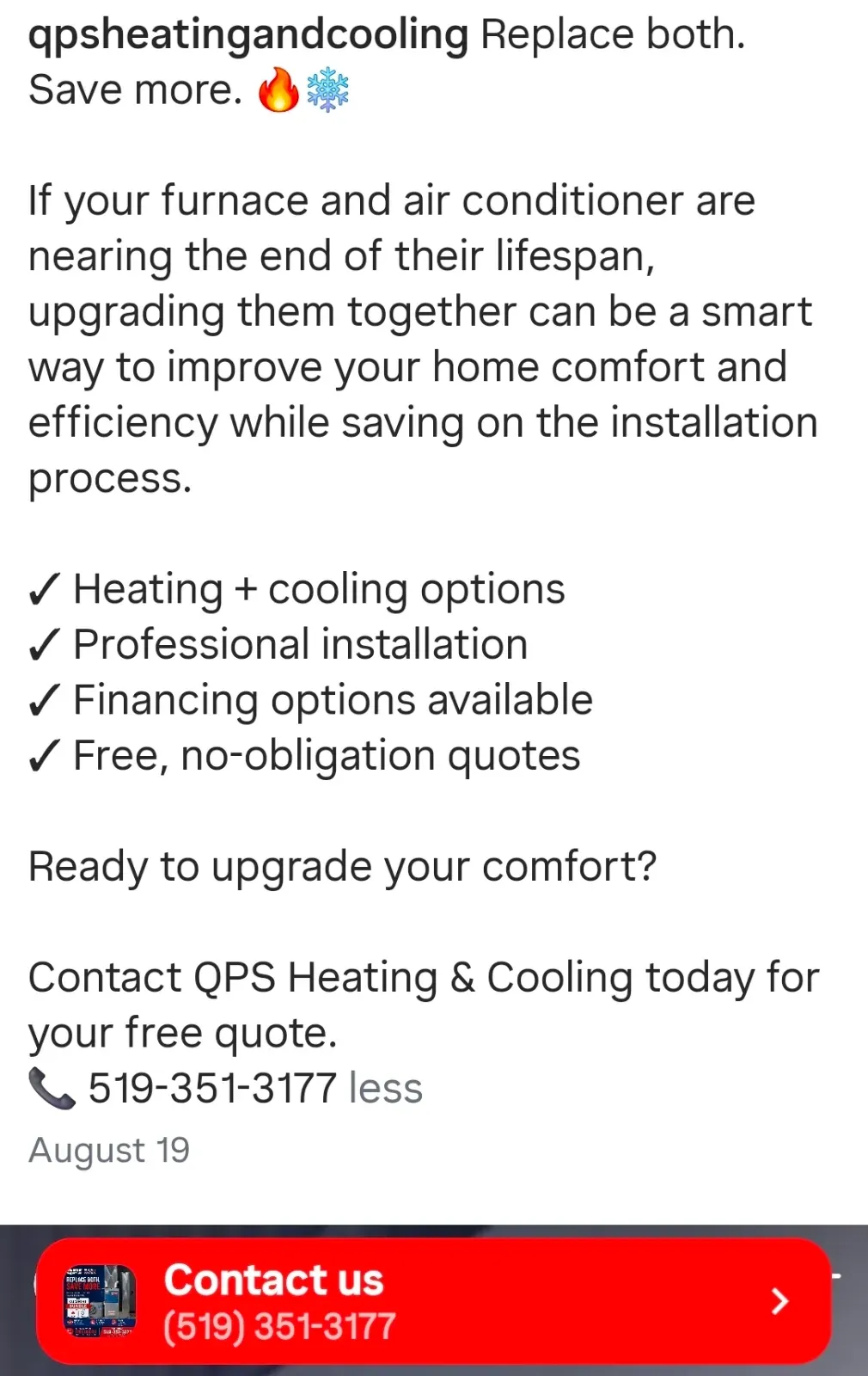 QPS Heating & Cooling, business photo