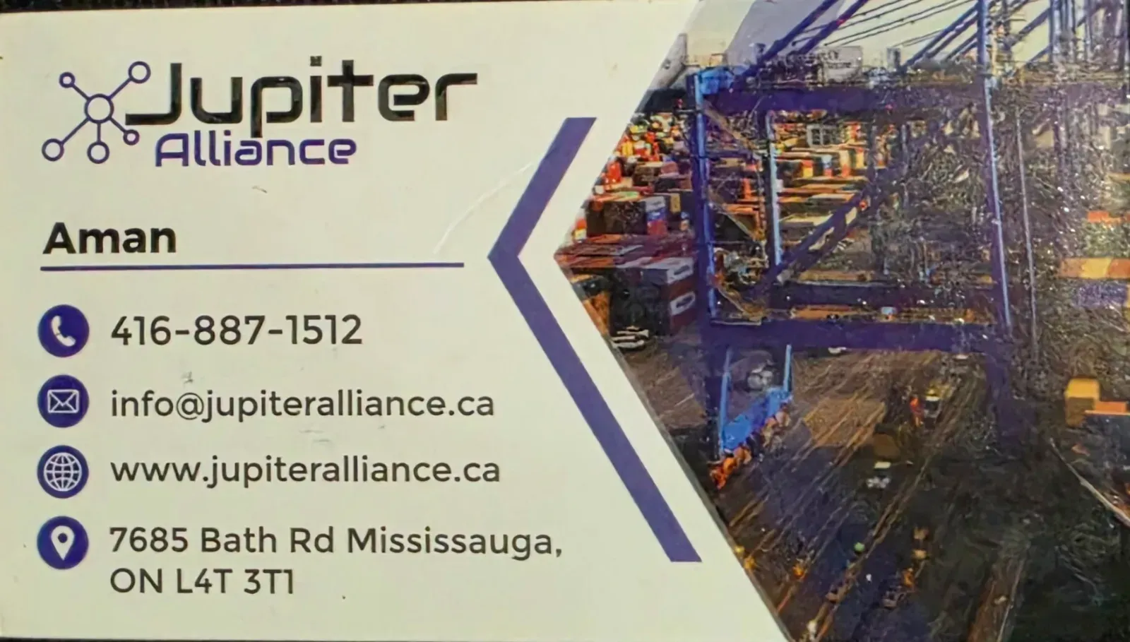 Jupiter Alliance business card