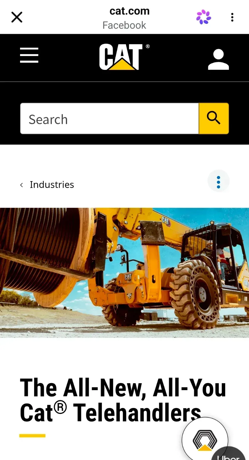 CAT business card: The All-New, All-You Cat® Telehandlers