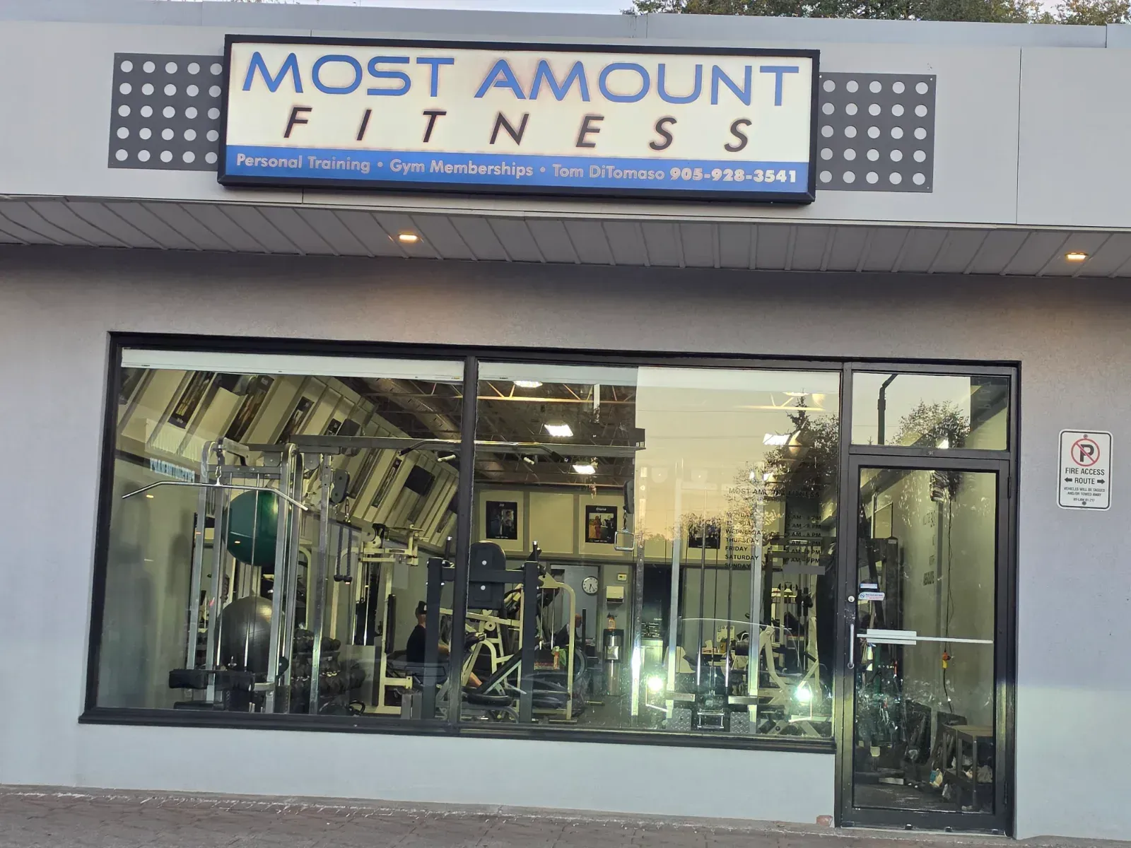Most Amount Fitness business card: Personal Training • Gym Memberships