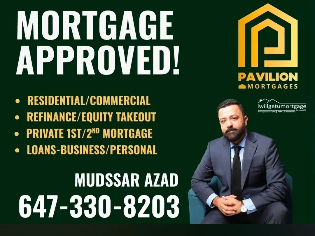 Pavilion Mortgages business card: Mortgage Approved!